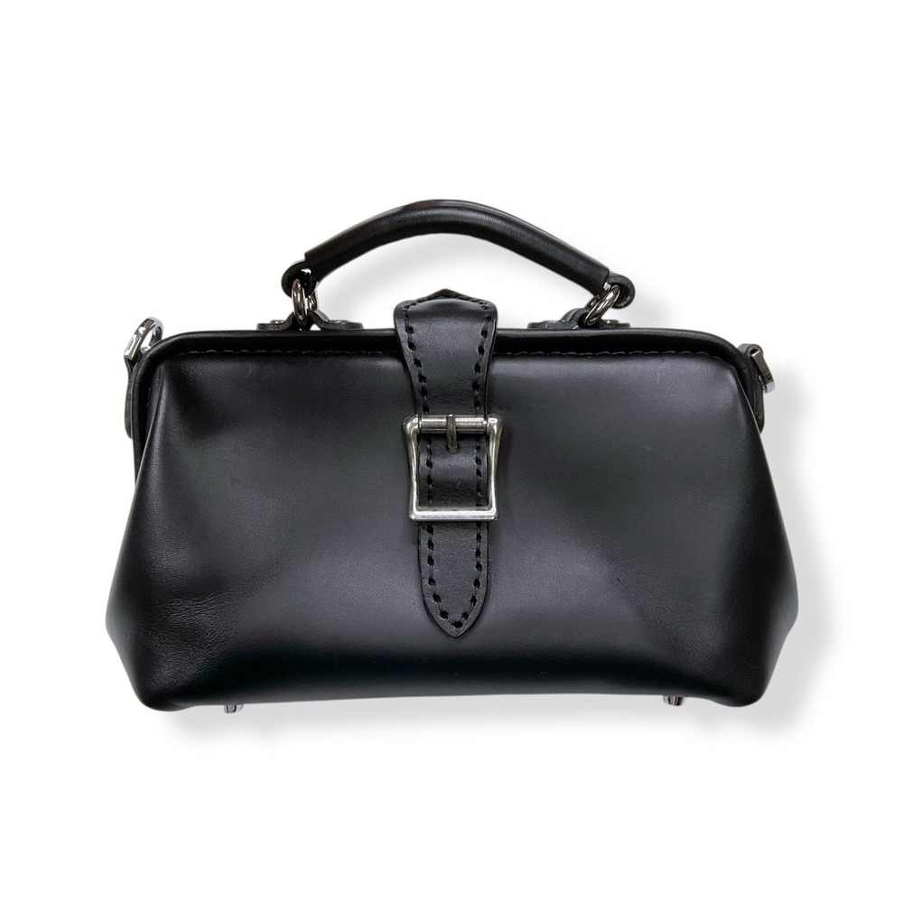 Genuine Leather Handbag Purse Cross Body Shoulder Strap Black Small NWOT